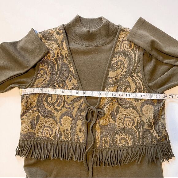 Vintage 90s Mock Neck Sweater Dress Size M - Picture 4 of 8